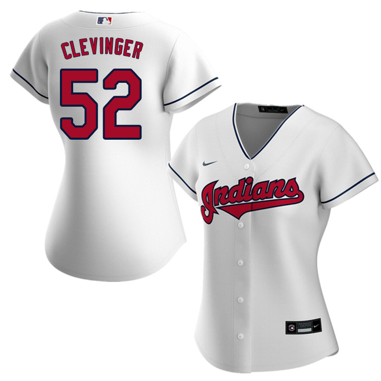 Nike Women #52 Mike Clevinger Cleveland Indians Baseball Jerseys Sale-White